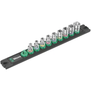 Wera Nuss-Magnetleiste A Imperial 1 Zyklop Steckschlüsseleinsatz-Satz, 1/4"-Antrieb, zöllig, 9-tlg - 05005420001