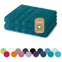 Lavea Seiftuch Bali Seiftücher, Waschlappen Frottee 30x30 cm, Weiches Bio-Baumwollfrottee (Set, 2-St), kleine Handtücher, Handtuch-Set, GOTS-zertifiziert, 500g/m²