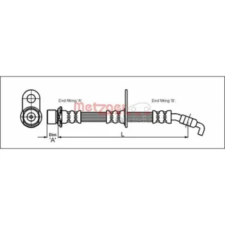 Metzger Bremsschlauch vorne links Toyota Rav 4 1 2
