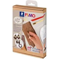 STAEDTLER Modelliermasse STAEDTLER FIMO Modeliermasse Holzeffect - Ofenhärtend - 9 Teiliges Set
