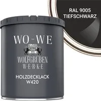 WO-WE Holzlack Holzfarbe Wetterschutzfarbe Holzanstrich W420, 1-10L, Seidenglänzend, Wasserbasis
