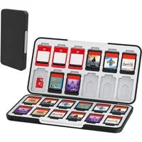 LuxusKollektion Spielekonsolen-Tasche Aufbewahrungsbox für Nintendo Switch Spiele und SD Karten, 24 Slots