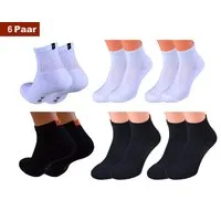 Cocain underwear Kurzsocken Damen Herren Sport Kurz Socken schwarz weiß dicke Frottee Sohle Baumwo (6-Paar) atmungsaktiv und feuchtigkeitsregulierend
