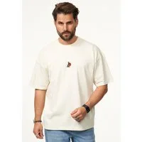 SOULSTAR T-Shirt mit Stickerei Herren Oversize-Fit Kurzarm Shirt mit Rundhals-Ausschnitt