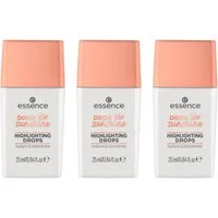 Essence Highlighter DROP OF sunshine HIGHLIGHTING DROPS, 3-tlg., Verschmilzt mit der Haut, feuchtigkeitsspendend, schimmerndes Finish.