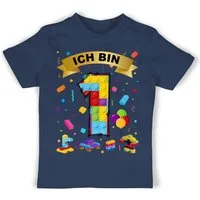 Shirtracer T-Shirt Ich bin 1 Bausteine 1. Geburtstag
