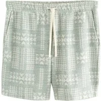 Next Sweatshorts Shorts aus strukturiertem Jersey im Geomuster (1-tlg)