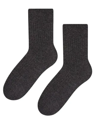 Herren Wolle Kleid Socken | Steven | Atmungsaktive warme Socken für den Winter - Charcoal
