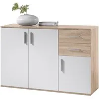 PREISBRECHER Kommode Kommode >Freida< in Weiß - 120x82x35cm (BxHxT), 120 x 82 x 35 cm (B/H/T)