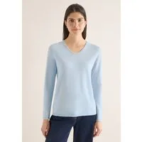 CECIL Strickpullover mit abgerundetem V-Ausschnitt