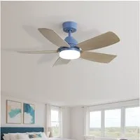 Sofucor Deckenventilator Schlafzimmer Deckenventilatoren mit Beleuchtung und Fernbedienung, 107 cm, DC, 22W LED