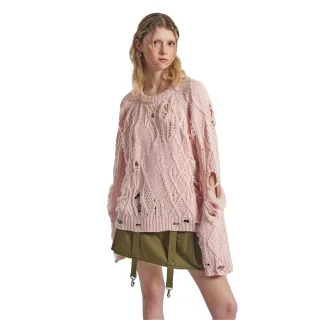 The Ragged Priest - "Disciple" Maxikleid für Damen, Mit Zopfmuster (Pink)