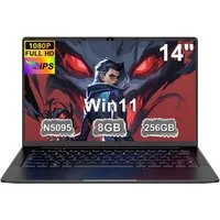 bvate 2026 14-Zoll-Laptop-Computer, 8 GB DDR4, Quad-Core N5095 CPU Notebook Notebook (OTHER, N5095, 8 GB, 256 GB SSD, 180° Drehung/Low Blue Light-Zertifizierung/Deutsche Tastaturaufkleber)