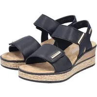 Rieker Keilsandalette Klettschuh, Sommerschuh, Plateausandale mit Schmuckelemente