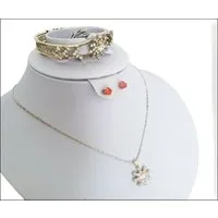 Yudu Schmuckständer Schmuckbüste Dekobüste für Schmuckset Kette Ohrsteck Ring H19,50