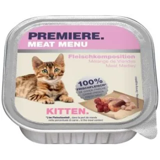 PREMIERE Meat Menu Nassfutter Kitten Fleischkomposition 32x100 g