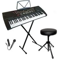 MSA Home-Keyboard 61 Tasten Keyboard, E-Piano, Digital im Set, (Keyboardständer, Keyboardbank, Mikrofon)