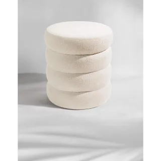 Blumtal Sitzhocker, Beige, Textil, 42x47x42 cm, Wohnzimmer, Hocker