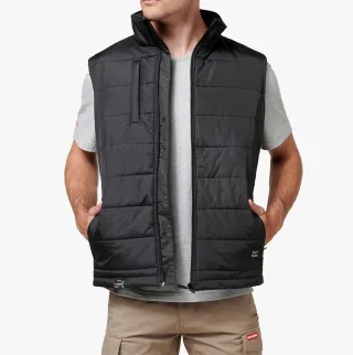 Hard Yakka PUFFA 2.0 Herren Bodywarmer Schwarz