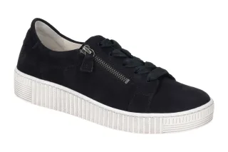 Gabor 73.334.16 Damen Sneaker in atlantikblau mit bequemem Fu?bett