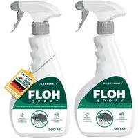 Silberkraft Insektenspray Flohspray Textil & Umgebung 500 ml inkl. E-Book, Als Umgebungsspray: gezielte Anwendung für eine flohfreie Umgebung, 2-St., Inklusive E-Book mit Tipps zur Vorbeugung & Bekämpfung von Flohbefall, Abwehr von Flöhen in der Umge