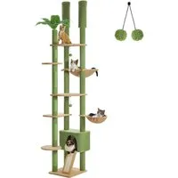 Purpurra Kratzbaum Höhenverstellbar mit Blättern/Champignon, Hängematte, 135/ 230 cm