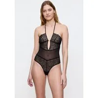 Triumph Stringbody That Night in Vegas BS grafische Spitze, Mesh, Neckholder, Bandeau-Cup
