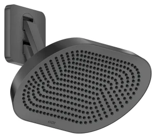 Hansgrohe AXOR ShowerSphere Kopfbrause 370/220 2jet mit beweglichem Brausearm, Brushed Black Chrome, 39745340