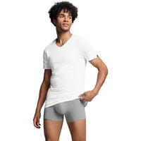 PUMA T-Shirt PUMA BASIC 2P V-NECK TEE (2er Pack) V-Ausschnitt, Kurzarm, elastisch, Baumwolle