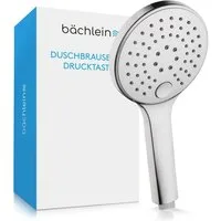 Bächlein Duschbrause Brausekopf Handbrause mit 3 Strahlarten, drei Stahlarten durch Drucktaste wählbar