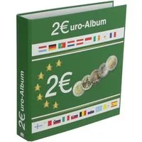 Münzensammelalbum für alle 2 Euromünzen. Für 80 Münzen / diverse, Einband Karton farbig