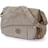 BAG STREET Umhängetasche Bag Street Damenhandtasche Umhängetasche (Umhängetasche), Damen, Jugend Umhängetasche Nylon, stone (grau) ca. 32cm x ca. 20cm