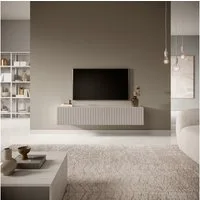 Selsey TV-Schrank TELIRE Hängend mit 2 grifflosen Lamellenfronten, 138,6 cm