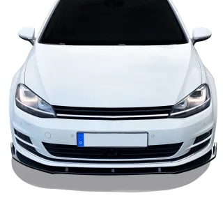 Spoilerlippe Frontspoiler Lippe Cup Spoiler SCHWARZ GLANZ für VW Golf 7 VII