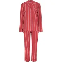 SNOOZE OFF Pyjama langarm Schlafanzug im Streifendesign (2 tlg., 1 Stück) mit Reverskragen