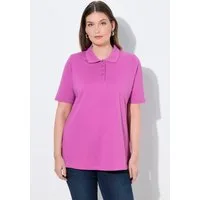 Ulla Popken Poloshirt Poloshirt längere Knopfleiste Polokragen Halbarm