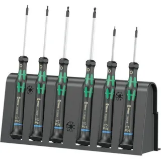 Wera 2052/6 Elektroniker Schraubendrehersatz + Rack