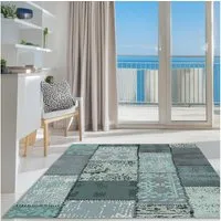 OTTO home Teppich Garry, rechteckig, Höhe: 7 mm, Vintage, Kurzflor, Patchwork-Design, farbenfroh, Wohnzimmer