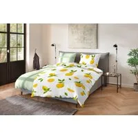 Primera Bettwäsche Soft-Seersucker-Bettwäsche Lemon, Soft-Seersucker, 2 teilig