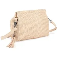 Vivance by Lascana Umhängetasche Clutch, Handtasche,Schultertasche,Tragetasche,Crossbody Bag, Bast-Optik VEGAN