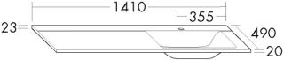 Burgbad Sana-Waschtisch alpinweiss 22x1410x490 Alpinweiss, MWBL141RC0001 MWBL141RC0001