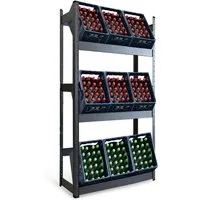 Floordirekt Flaschenregal Osaka, Aus pulverbeschichtetem Stahl für 3 bis 9 Kästen, Einfaches Ein- und Ausräumen dank cleverer Bauweise