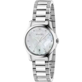 Gucci G-Timeless Damenuhr mit Zifferblatt aus Perlmutt