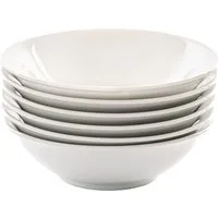 Retsch Arzberg Schale Schälchen HEIKE WEISS 13 cm, Set 6-tlg. für 6 Personen, rund Porzellan, Porzellan, (Set, 6-tlg), 6 Schälchen für alle Gelegenheiten, universell einsetzbar