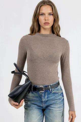 Langarm Slim Fit Bluse