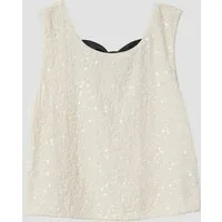 s.Oliver Blusentop Bluse Samttop mit Pailletten, Cut-Out und Schleife