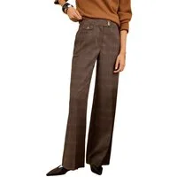 Love & Roses Palazzohose Love & Roses karierte Hose mit weitem Bein (1-tlg)