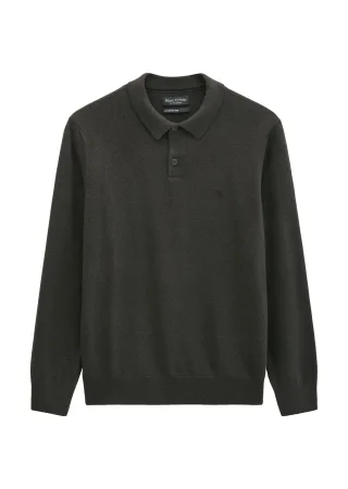 Marc OPolo Casual - Strick-Poloshirt regular Wooden Earth - Gr. - XL