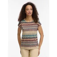 Ragwear T-Shirt DIONA PRINT mit gestreifter Optik, aus Viskose und Elasthan, Regular Fit