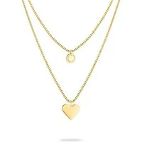 Liebeskind Berlin Kette mit Anhänger Schmuck Edelstahl Layered Love Herz